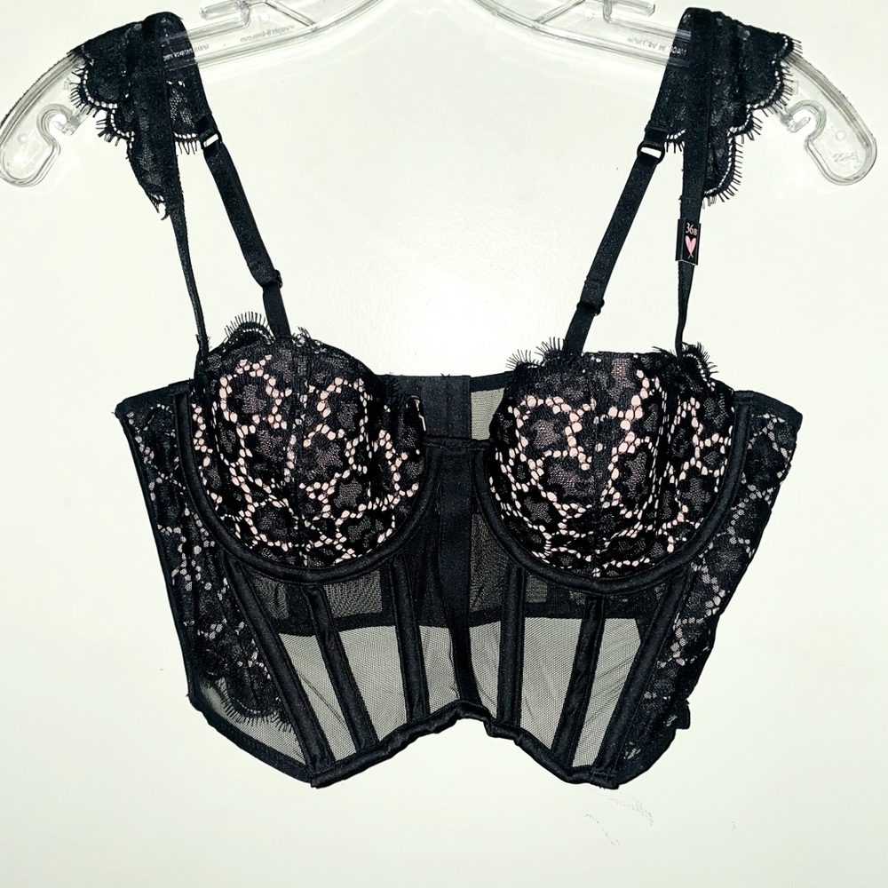 Victoria's Secret Very Sexy Longline Halter Lace Corset Top (NWT) - Picture 4 of 16